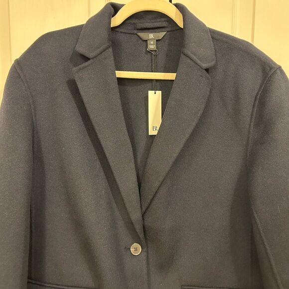 NWT Banana Republic Nelli Oversized Wool Double-Faced Blazer in Navy, Size M - Picture 6 of 15